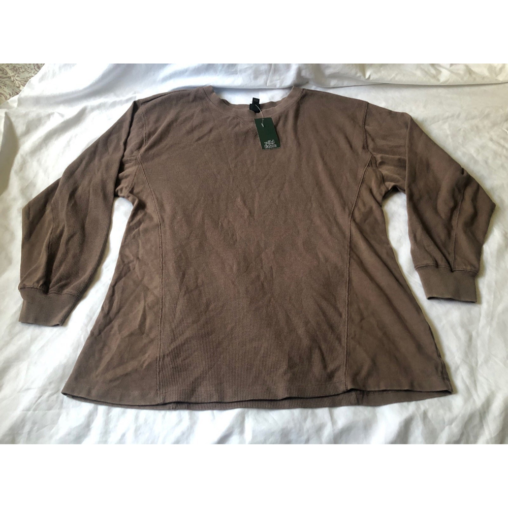 Wild Fable Tunic Long Sleeve Thermal Mix T Shirt sz S